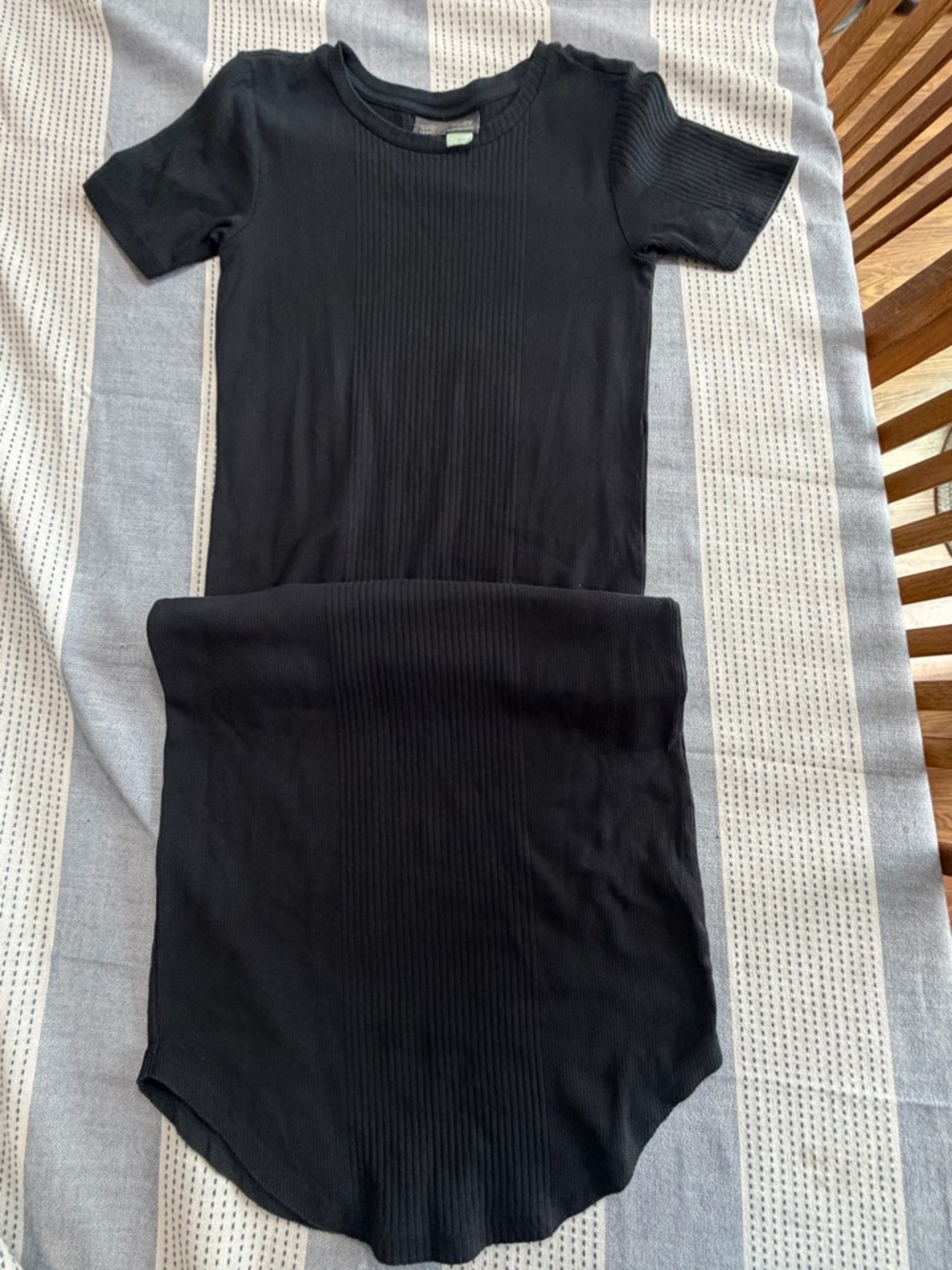 Anthropologie Ribbed Maxi Dress- Black